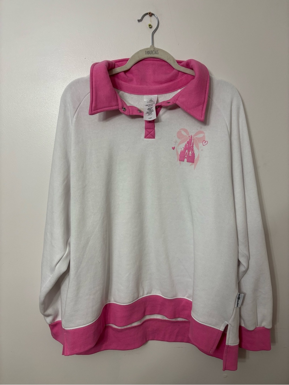 Limited Edition Disney White and Pink Pullover Sweatshirt